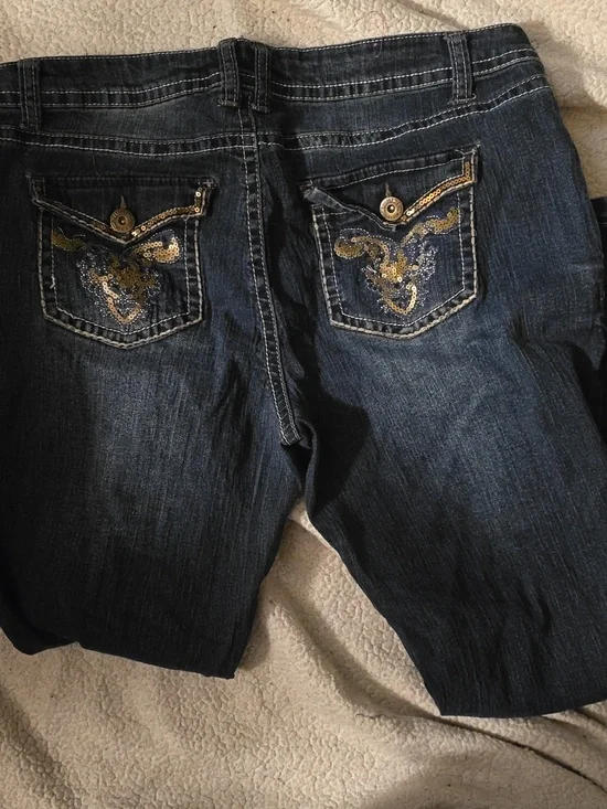 Wallflower Womens Dark Wash Denim Jeans With Squence Size 18 - Picture 5 of 8